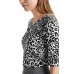 Marccain Sports - PS 4838J27 T-shirt zwart wit grijs luipaard print